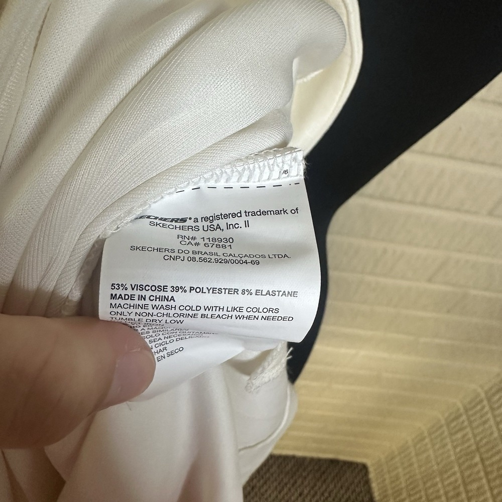 NWT Skechers Cozy Luxe Crewneck Sweatshirt Sz L Ivory Silky Soft Back To School - Picture 6 of 6